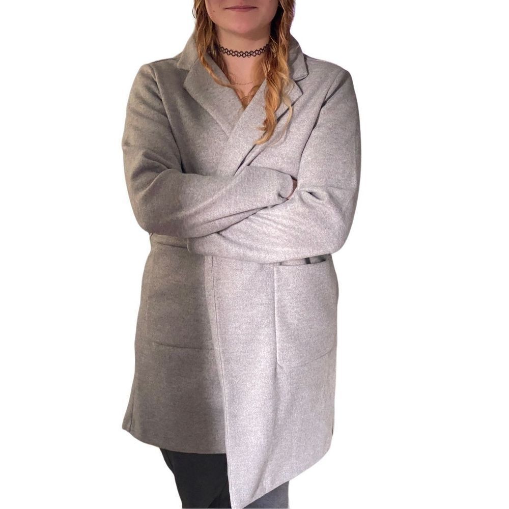 SHINESTAR Open Front Square Pocket Coat - Picture 6 of 9
